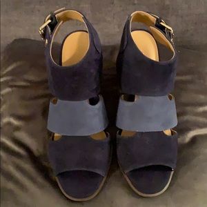 Tommy Hilfiger Blue Suede Women’s Sandals Size 8